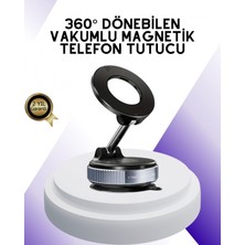 MiraLive Manyetik Araç Telefon Tutucu 360 Derece Dönebilen Vakumlu Stand