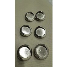 Nikel Kaplama Metal Düğme 40 Boy 25 mm 6 Adet