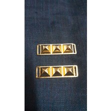Altın Renk Kaplama Metal Pıramıd Toka 35X10 mm 2 Adet
