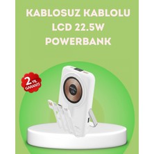MiraLive LCD Göstergeli Manyetik Powerbank Type C USB Girişli