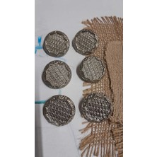 Metalize Abs Nıkel Kaplama Dügme 38 Boy 25 mm 6 Adet