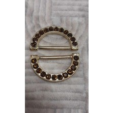 Gold Kaplama Taşlı Toka Iç Kemer Genişlik 2,5 cm Dış Ölçü 2 Adet