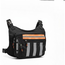 Seventeen Unısex 3 Bölmeli Ön Arka Reflektörlü Motosiklet ve Bisikletli Kurye Göğüs Çantası