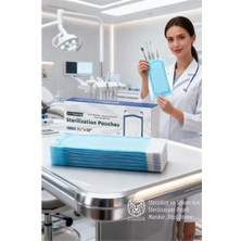 MiraLive Sterilizasyon Poşeti 200 Adet - Otoklav Kendinden Yapışkanlı Medikal Poşet 9X26 cm