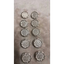 Metalize Abs Nıkel Kaplama Dügme 30 Boy 28 mm 10 Adet