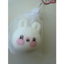 Bumelo Tavşan Squishy-Sukuşi Stres Topu Beyaz