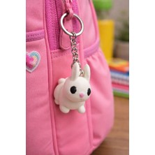 Lumiyo 3'lü Set Sevimli Tavşan Anahtarlık | 3D Baskı Hayvan Figürlü Anahtarlık | Çanta ve Anahtar Aksesuarı