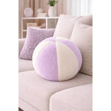 Chizgy Peluş Top Yastık Welsoft Dekoratif Kırlent Yumuşak Yuvarlak Minder Ev Dekoru Şık Tasarım