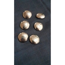 Siyah Kaplama Metal Düğme 44 Boy 35 mm 6 Adet