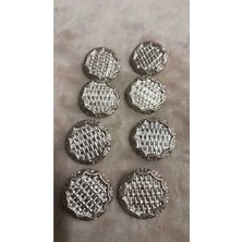 Metalize Abs Nıkel Kaplama Dügme 35 Boy 20 mm 8 Adet
