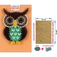 Tiydem Ip Sanatı Dikkat Geliştirici El Becerisi Çocuk Montessori Eğitimi Filografi Hazır Set Baykuş