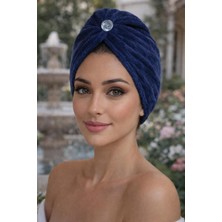 Düğmeli Pratik Hızlı Kurulama Saç Kurulama Bonesi Pamuklu ve Kadife