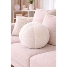 Chizgy Peluş Top Yastık Welsoft Dekoratif Kırlent Yumuşak Yuvarlak Minder Ev Dekoru Şık Tasarım
