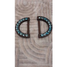 Bakır Kaplama Taşlı Toka Iç Kemer Genişlik 2,5 cm 2 Adet