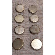 Antıkbronz Fırçalı Gümüş Kaplama Metal Düğme 40 Boy 28 mm 8 Adet