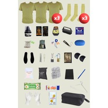 Outdoorun 3lü Askerlik Seti Fanila Çorap ve 27 Parça Aksesuar - Temel ve Bedelli Askerlik Malzemeleri