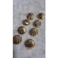 Metalize Abs Gold Kaplama Dügme 28 Boy 20 mm 8 Adet