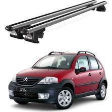 Today Auto Citroen C3 Xtr (2004-2008) Uyumlu Gri Ara Atkı Port Bagaj Tavan Barı