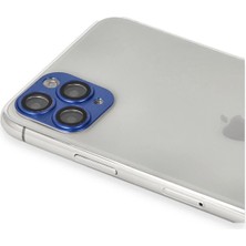 Newface iPhone 11 Pro Max Pers Alüminyum Kamera Lens - Lacivert