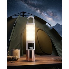 Getittir USB Şarjlı Kamp Feneri Çift Işık Kaynağı 500 Lümen Güç Ekranlı Taşınabilir LED Aydınlatma - Lisinya