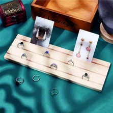 Tiydem Ahşap Yüzük, Küpe Teşhir Standı, Küpe Kartları ve Yüzük Sergileme Display Stand