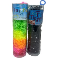 Berg Atelier 2'li Şeffaf Renkli Kopmayan Lastik Toka Perma Lastik Toka