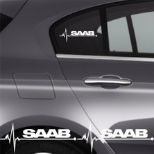 Allivo Saab 9-3 Için Özel Yeni Uyumlu Aksesuar Oto Ritim Özel Yeni Sticker 2 Adet 20*9 cm