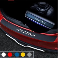 Allivo Chevrolet Epica Için Özel Yeni Uyumlu Aksesuar Oto Bagaj ve Kapı Eşiği Özel Yeni Sticker Seti Karbon