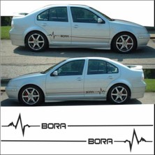 Allivo Volkswagen Bora Için Özel Yeni Uyumlu Aksesuar Yan Şerit Oto Ritim Özel Yeni Sticker