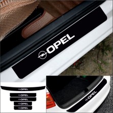 Allivo Opel Astra Için Özel Yeni Uyumlu Aksesuar Oto Bagaj ve Kapı Eşiği Özel Yeni Sticker Set Piano Black