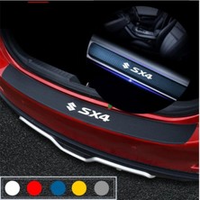 Allivo Suzuki Sx4 Için Özel Yeni Uyumlu Aksesuar Oto Bagaj ve Kapı Eşiği Özel Yeni Sticker Seti Karbon