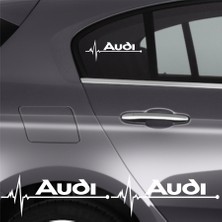 Allivo Audi E-Tron Için Özel Yeni Uyumlu Aksesuar Oto Ritim Özel Yeni Sticker 2 Adet 20*9 cm