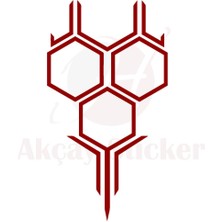 Allivo Bal Peteği Oto Kaput Şerit Özel Yeni Sticker Kırmızı 60*30 cm