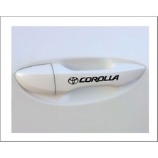 Allivo Toyota Corolla Için Özel Yeni Uyumlu Aksesuar Kapı Kolu Özel Yeni Sticker Set 8 Adet 13*1 cm