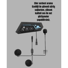 No35 Motosiklet Sürüşleri Için BT22 Kask Bluetooth Kulaklık Mikrofonlu
