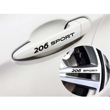 Allivo Peugoet 206 Sport Kapı Kolu ve Jant Özel Yeni Sticker 8 Adet
