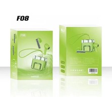 Akman Karler Bass F08 Dijital Şarj Göstergeli Tws Bluetooth Kulaklık - Yeşil