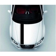 Allivo Özel Yeni Sticker Ön Kaput Şerit Özel Yeni Sticker Siyah 118*10 cm - 118*3 cm