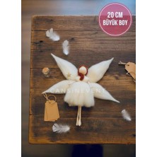 20 cm Büyük Boy Peri Kızı Keçe Bebek - El Yapımı Dekoratif Figür