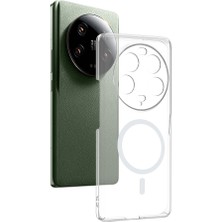Nanospace Mi 13 Ultra Ile Uyumlu Kamera Korumalı M-Safe Şarj Özellikli Şeffaf London Sert Pc Kapak