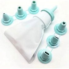 abnturk Süper Kalite Pratik Krema Krem Şanti Sıkma Torbası 7 Başlıklı Kek Pasta Malzemeleri