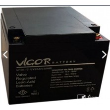 Vigor 12V 26AH Kuru Akü Akülü Tekerlekli Sandalye ve Akülü Bisiklet Aküsü