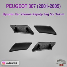 AutoPit 3D Peugeot 307 (2001-2005) Uyumlu Far Yıkama Kapağı Sağ Sol Takım