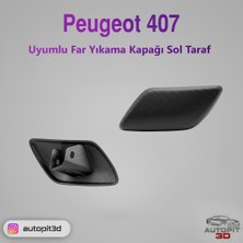 AutoPit 3D Peugeot 407 Uyumlu Far Yıkama Kapağı Sol Taraf