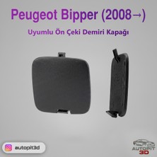 AutoPit 3D Peugeot Bıpper (2008→) Uyumlu Ön Tampon Çeki Demiri Kapağı