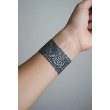 1 Ay Kalıcı 24 Saat Sonra Kararan Band Maori Şerit Geçici Dövme Tattoo