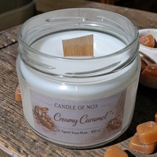 Karamel Kokulu Kavanoz (Kapaklı) Mum - %100 Doğal Soya Mumu Kokulu Mum 300ML