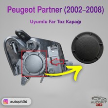 AutoPit 3D Peugeot Partner (2002–2008) Uyumlu Far Toz Kapağı