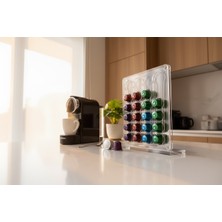 Acria Nespresso Uyumlu Çift Taraflı Kahve Kapsülü Tutucu Kapsül Organizeri ve Kahve Köşesi Düzenleyici Stand