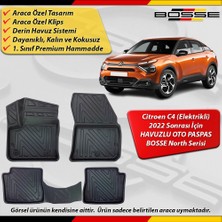 Citroen C4 Paspas Elektrikli Araca Özel 2022 Sonrası Için Derin Havuzlu Paspas Bosse North Serisi